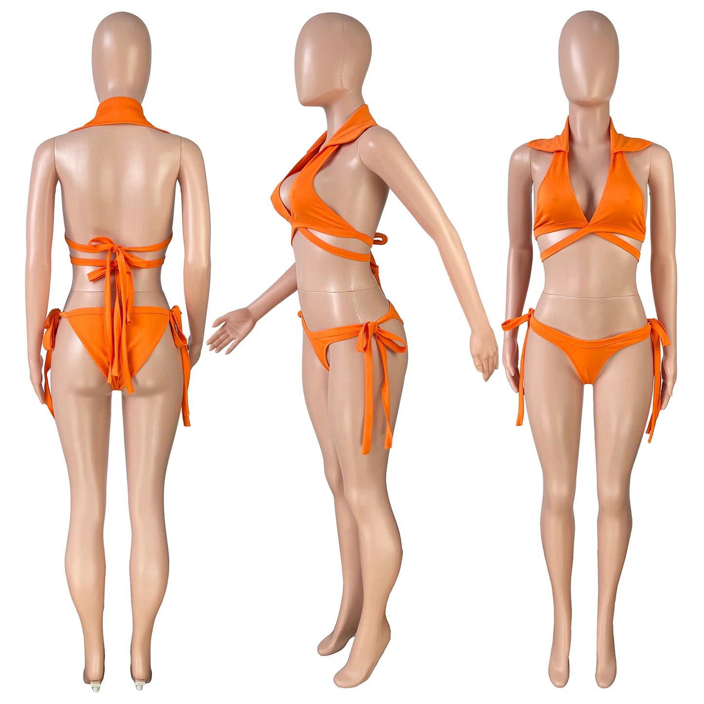 3 Piece Bikini Skirt Set