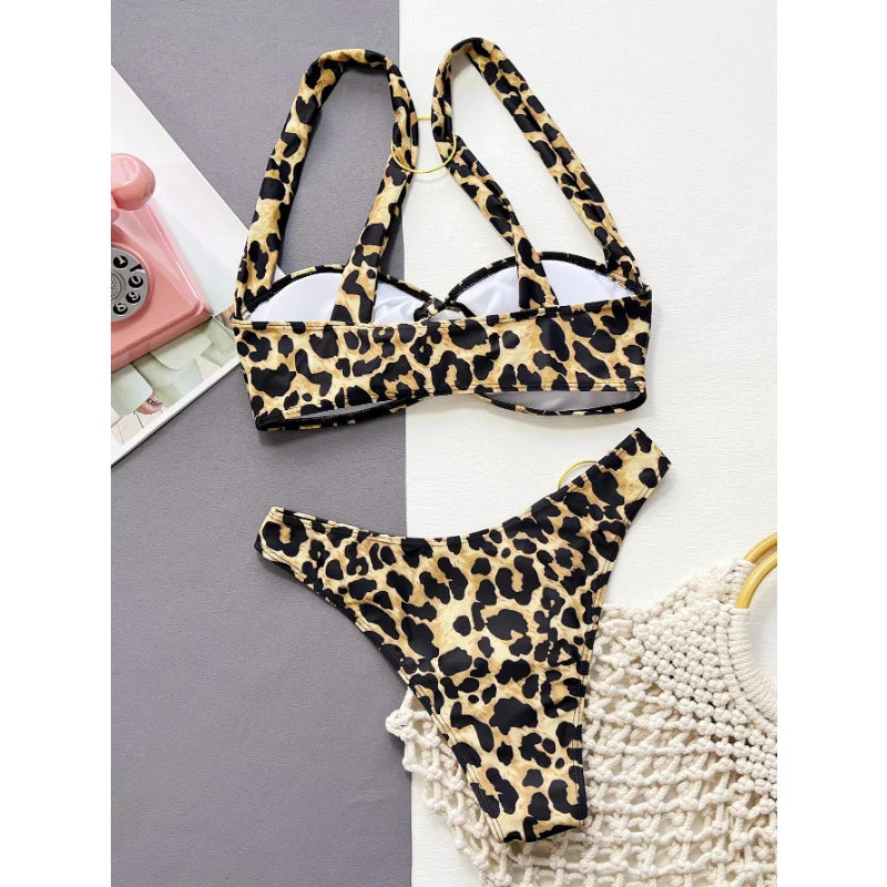 New High Quality Womens Leopard Sexy Bikini