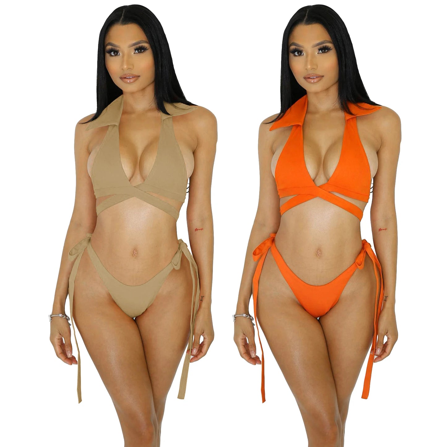 3 Piece Bikini Skirt Set