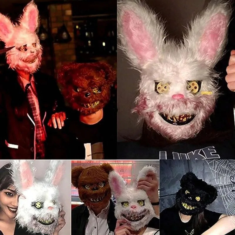 Bear Mask Horror Cosplay Killer LED