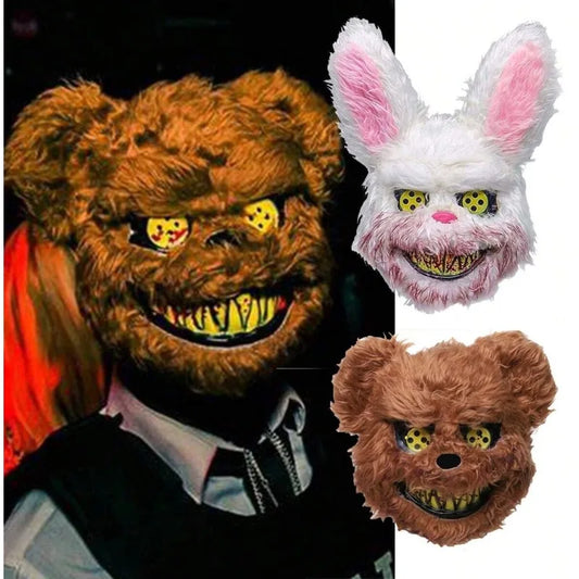 Bear Mask Horror Cosplay Killer LED