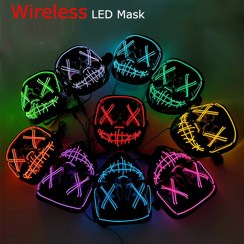 Wireless Neon LED Purge Mask🎃