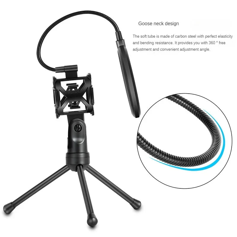 Microphone Stand Gaming Mic Tripod Mount Recording Equipment for Podcast