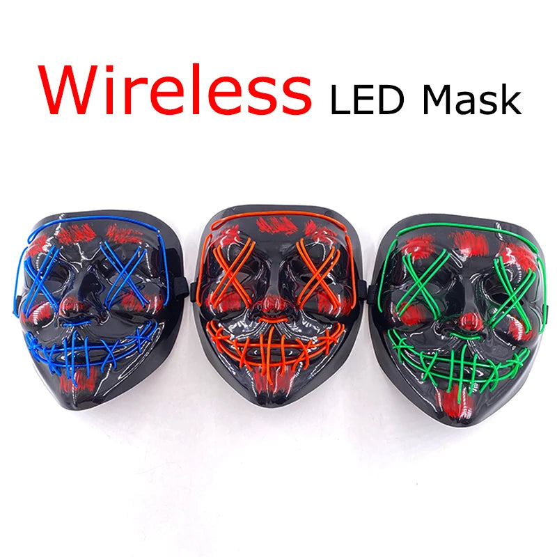 Wireless Neon LED Purge Mask🎃