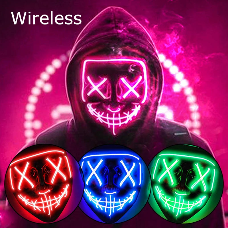 Wireless Neon LED Purge Mask🎃