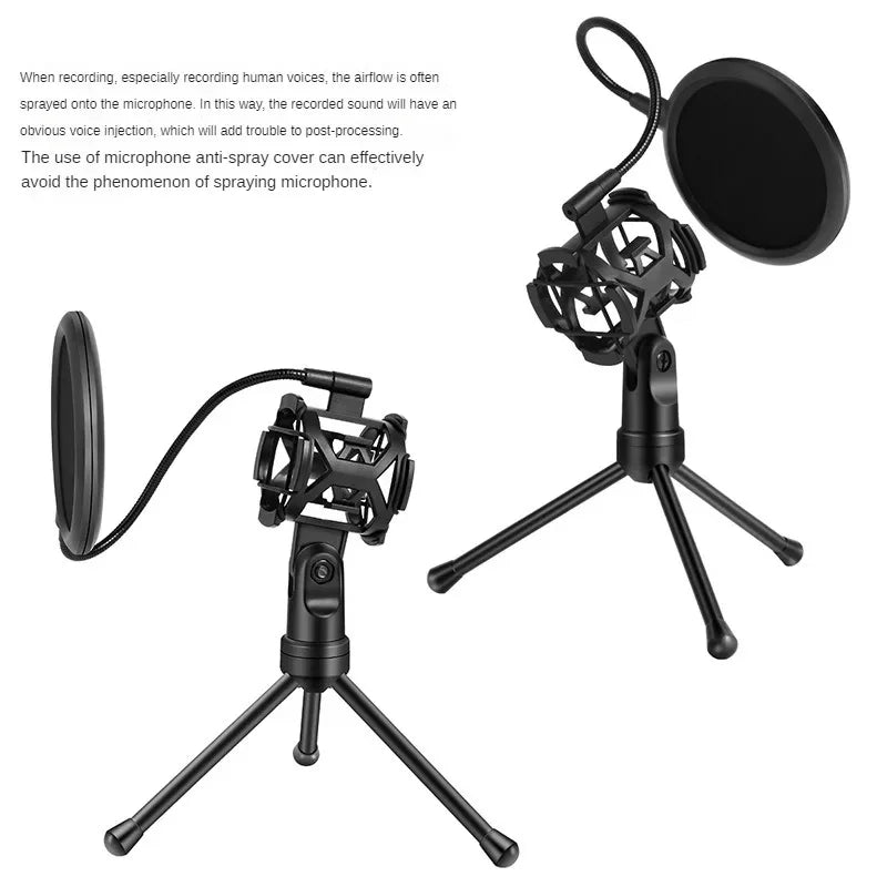 Microphone Stand Gaming Mic Tripod Mount Recording Equipment for Podcast