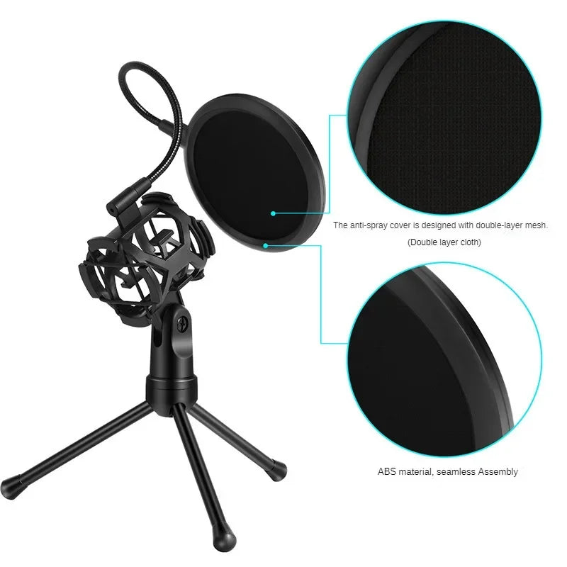 Microphone Stand Gaming Mic Tripod Mount Recording Equipment for Podcast