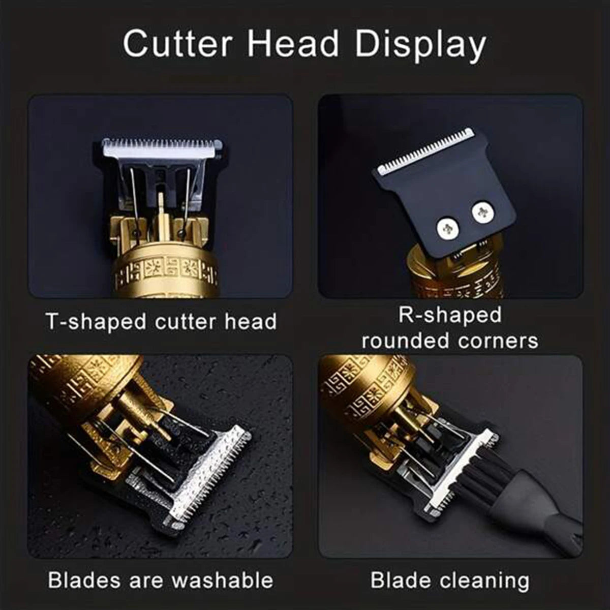 Professional Vintage Electric Rechargeable Hair Clipper